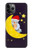 W2849 Cute Sleepy Owl Moon Night Hard Case and Leather Flip Case For iPhone 11 Pro Max