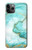 W3399 Green Marble Graphic Print Hard Case and Leather Flip Case For iPhone 11 Pro Max