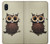 W0360 Coffee Owl Hard Case and Leather Flip Case For Samsung Galaxy A10e