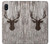 W2505 Reindeer Head Old Wood Texture Graphic Hard Case and Leather Flip Case For Samsung Galaxy A10e