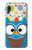 W2521 Cute Nerd Owl Cartoon Hard Case and Leather Flip Case For Samsung Galaxy A10e