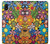 W3281 Colorful Hippie Flowers Pattern Hard Case and Leather Flip Case For Samsung Galaxy A10e