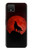 W2955 Wolf Howling Red Moon Hard Case and Leather Flip Case For Google Pixel 4