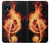 W0493 Music Note Burn Hard Case and Leather Flip Case For Google Pixel 4 XL