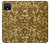 W3388 Gold Glitter Graphic Print Hard Case and Leather Flip Case For Google Pixel 4 XL