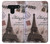 W2211 Paris Postcard Eiffel Tower Hard Case and Leather Flip Case For LG V50, LG V50 ThinQ 5G