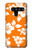 W2245 Hawaiian Hibiscus Orange Pattern Hard Case and Leather Flip Case For LG V50, LG V50 ThinQ 5G