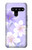 W2361 Purple White Flowers Hard Case and Leather Flip Case For LG V50, LG V50 ThinQ 5G