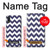 W2345 Navy Blue Shavron Zig Zag Pattern Hard Case and Leather Flip Case For Samsung Galaxy A01