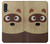 W2825 Cute Cartoon Raccoon Hard Case and Leather Flip Case For Samsung Galaxy A01