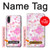 W3036 Pink Sweet Flower Flora Hard Case and Leather Flip Case For Samsung Galaxy A01