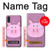 W3269 Pig Cartoon Hard Case and Leather Flip Case For Samsung Galaxy A01