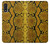 W3365 Yellow Python Skin Graphic Print Hard Case and Leather Flip Case For Samsung Galaxy A01