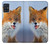 W0417 Fox Hard Case and Leather Flip Case For Samsung Galaxy A51