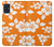 W2245 Hawaiian Hibiscus Orange Pattern Hard Case and Leather Flip Case For Samsung Galaxy A51