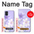 W2361 Purple White Flowers Hard Case and Leather Flip Case For Samsung Galaxy A51