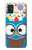 W2521 Cute Nerd Owl Cartoon Hard Case and Leather Flip Case For Samsung Galaxy A51