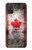 W2490 Canada Maple Leaf Flag Texture Hard Case and Leather Flip Case For Samsung Galaxy A71