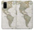 W0604 World Map Hard Case and Leather Flip Case For Samsung Galaxy S20