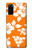 W2245 Hawaiian Hibiscus Orange Pattern Hard Case and Leather Flip Case For Samsung Galaxy S20