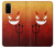 W2454 Red Cute Little Devil Cartoon Hard Case and Leather Flip Case For Samsung Galaxy S20