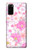 W3036 Pink Sweet Flower Flora Hard Case and Leather Flip Case For Samsung Galaxy S20