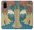 W3348 Utagawa Hiroshige The Monkey Bridge Hard Case and Leather Flip Case For Samsung Galaxy S20