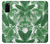 W3457 Paper Palm Monstera Hard Case and Leather Flip Case For Samsung Galaxy S20