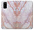 W3482 Soft Pink Marble Graphic Print Hard Case and Leather Flip Case For Samsung Galaxy S20