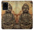 W0344 Buddha Rock Carving Hard Case and Leather Flip Case For Samsung Galaxy S20 Plus, Galaxy S20+