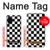 W1611 Black and White Check Chess Board Hard Case and Leather Flip Case For Samsung Galaxy S20 Plus, Galaxy S20+