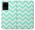 W1723 Mint Chevron Zigzag Hard Case and Leather Flip Case For Samsung Galaxy S20 Plus, Galaxy S20+