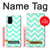 W1723 Mint Chevron Zigzag Hard Case and Leather Flip Case For Samsung Galaxy S20 Plus, Galaxy S20+