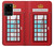 W2059 England British Telephone Box Minimalist Hard Case and Leather Flip Case For Samsung Galaxy S20 Plus, Galaxy S20+