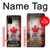 W2490 Canada Maple Leaf Flag Texture Hard Case and Leather Flip Case For Samsung Galaxy S20 Plus, Galaxy S20+