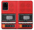 W3204 Red Cassette Recorder Graphic Hard Case and Leather Flip Case For Samsung Galaxy S20 Plus, Galaxy S20+