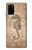 W3214 Seahorse Skeleton Fossil Hard Case and Leather Flip Case For Samsung Galaxy S20 Plus, Galaxy S20+