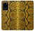 W3365 Yellow Python Skin Graphic Print Hard Case and Leather Flip Case For Samsung Galaxy S20 Plus, Galaxy S20+