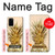 W3490 Gold Pineapple Hard Case and Leather Flip Case For Samsung Galaxy S20 Plus, Galaxy S20+