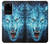 W0752 Blue Fire Grim Wolf Hard Case and Leather Flip Case For Samsung Galaxy S20 Ultra