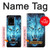 W0752 Blue Fire Grim Wolf Hard Case and Leather Flip Case For Samsung Galaxy S20 Ultra