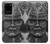 W1827 Japan Samurai Helmet Hard Case and Leather Flip Case For Samsung Galaxy S20 Ultra