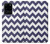 W2345 Navy Blue Shavron Zig Zag Pattern Hard Case and Leather Flip Case For Samsung Galaxy S20 Ultra