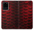 W2879 Red Arowana Fish Scale Hard Case and Leather Flip Case For Samsung Galaxy S20 Ultra