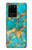 W2906 Aqua Turquoise Stone Hard Case and Leather Flip Case For Samsung Galaxy S20 Ultra