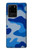 W2958 Army Blue Camo Camouflage Hard Case and Leather Flip Case For Samsung Galaxy S20 Ultra