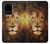 W3182 Lion Hard Case and Leather Flip Case For Samsung Galaxy S20 Ultra