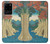 W3348 Utagawa Hiroshige The Monkey Bridge Hard Case and Leather Flip Case For Samsung Galaxy S20 Ultra