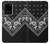 W3363 Bandana Black Pattern Hard Case and Leather Flip Case For Samsung Galaxy S20 Ultra