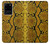 W3365 Yellow Python Skin Graphic Print Hard Case and Leather Flip Case For Samsung Galaxy S20 Ultra